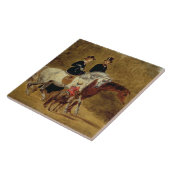 女王ビクトリア、王配及びHRHのスケッチ タイル (側面)