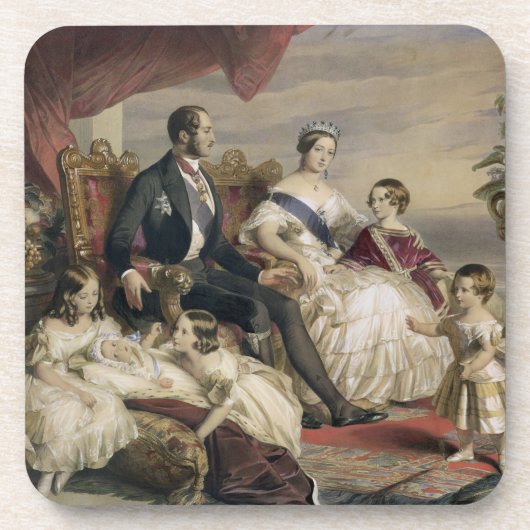 女王ビクトリア(1819-1901年)およびアルバート王子(1819年 コースター (正面)