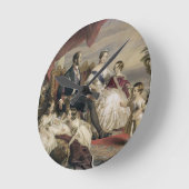 女王ビクトリア(1819-1901年)およびアルバート王子(1819年 ラウンド壁時計 (傾斜)