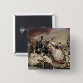 女王ビクトリア(1819-1901年)およびアルバート王子(1819年 缶バッジ (正面&裏面)