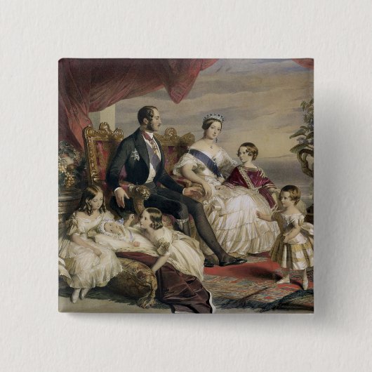 女王ビクトリア(1819-1901年)およびアルバート王子(1819年 缶バッジ (正面)