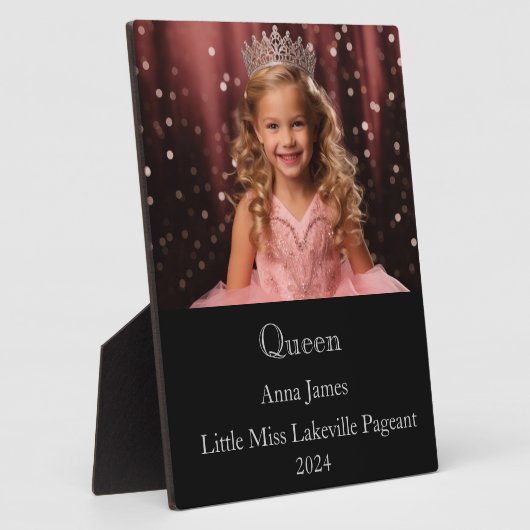 女王ページェントの額 フォトプラーク (側面)