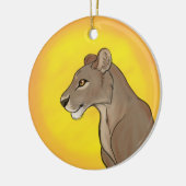 女王ライオネス セラミックオーナメント (左)