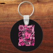 女王乳癌の戦士のように戦う キーホルダー (正面)