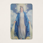 女王奇跡的なメダル祈りの言葉同情カード (正面)