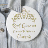 女王実在がお互いの王冠を決め合う 缶バッジ (インサイチュ)