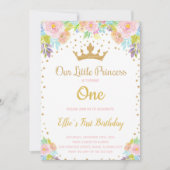 女王室の子用スパークリーパーティーカード 招待状 (正面)