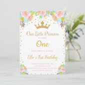 女王室の子用スパークリーパーティーカード 招待状 (スタンド正面)