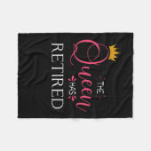 女王様は女退職した性に対する退職金を持っている フリースブランケット (正面(横))