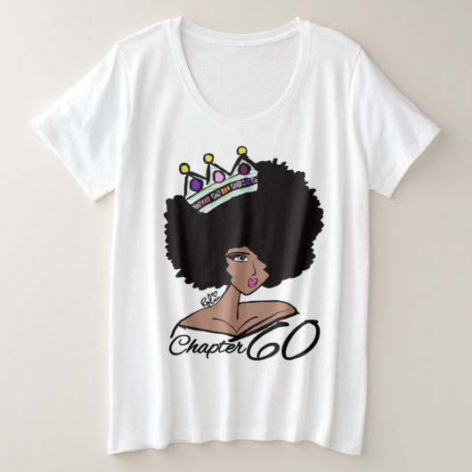 女王様60歳の誕生日Tシャツ プラスサイズTシャツ (デザイン正面)