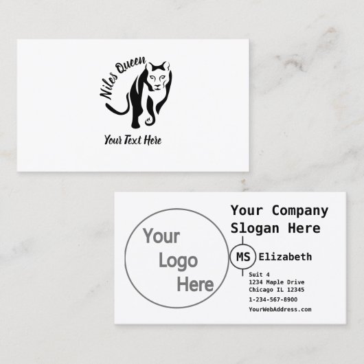 女王狩人の黒い雌 名刺 (正面/裏面)