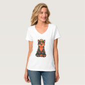 女王猫シャツ - 面白い猫ママギフト - Tシャツ (正面フル)