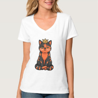 女王猫シャツ - 面白い猫ママギフト - Tシャツ
