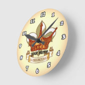 女王王室の母 ラウンド壁時計 (傾斜)