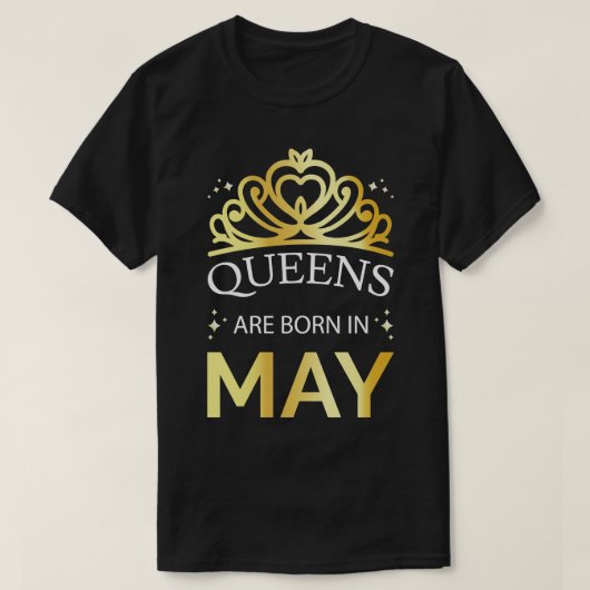 女王生まれが来る Tシャツ (デザイン正面)