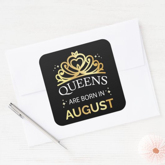 女王生まれが来威厳があるた スクエアシール (封筒)