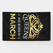 女王生まれは三月に入る 横断幕 (横)