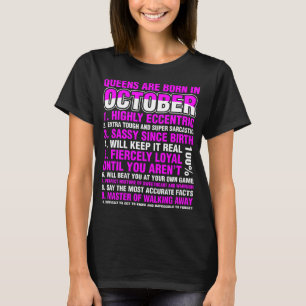 女王生まれは十月 Tシャツ