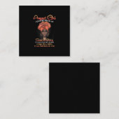 女王生まれは誕生日威厳がある黒人女性 スクエア名刺 (正面/裏面)