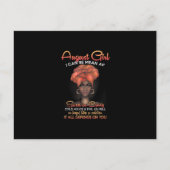 女王生まれは誕生日威厳がある黒人女性 案内ポストカード (正面)