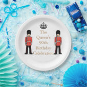 女王第90の誕生祝い ペーパープレート (パーティー)