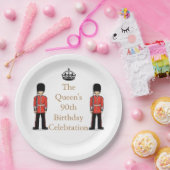 女王第90の誕生祝い ペーパープレート (パーティー)
