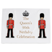女王第92の誕生祝い ラージペーパーバッグ (正面)