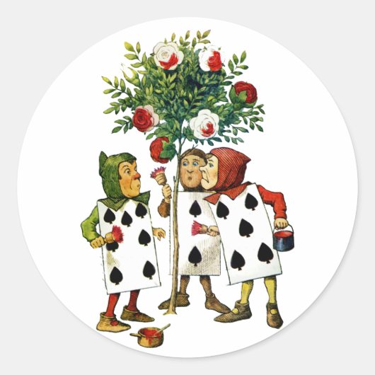 女王絵画のバラ ラウンドシール (正面)