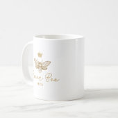 女王蜂の名入れクラウンマグギフト妻 コーヒーマグカップ (正面左)