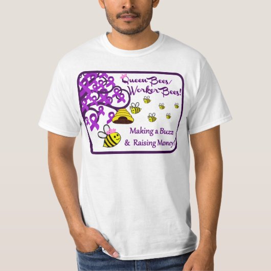 女王蜂または働きバチの価値Tシャツ Tシャツ (正面)