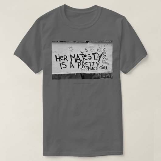 女王陛下は優かわいらししい落書き Tシャツ (デザイン正面)