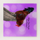 女王陛下：夢のような紫の輝きの雄鶏 ジグソーパズル (横)