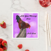 女王陛下：夢のような紫の輝きの雄鶏 スタンダードカクテルナプキン (インサイチュ)