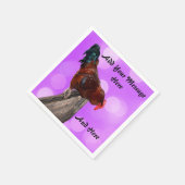 女王陛下：夢のような紫の輝きの雄鶏 スタンダードカクテルナプキン (角)