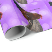 女王陛下：夢のような紫の輝きの雄鶏 ラッピングペーパー (ロールコーナー)
