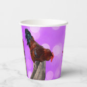 女王陛下：夢のような紫の輝きの雄鶏 紙コップ (裏面)