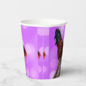 女王陛下：夢のような紫の輝きの雄鶏 紙コップ (右)
