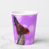 女王陛下：夢のような紫の輝きの雄鶏 紙コップ (正面)