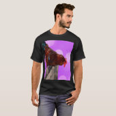 女王陛下:夢のような紫の輝きの雄鶏 Tシャツ (正面フル)