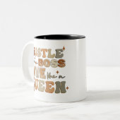 女王黒ボスのように生きる ツートーンマグカップ (正面左)