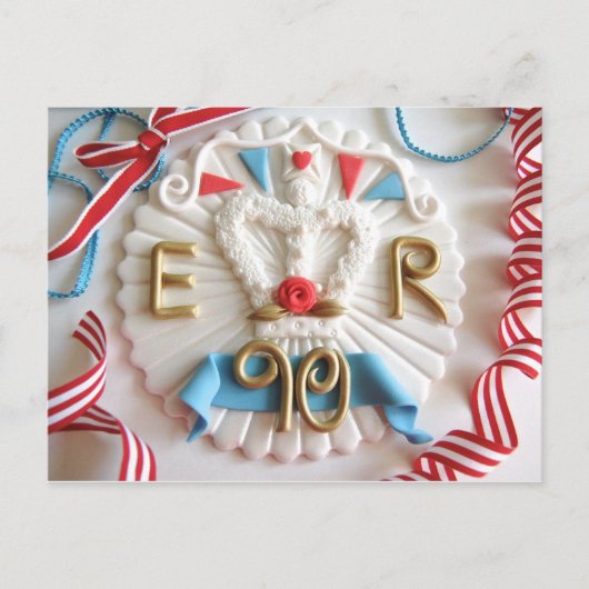 女王90歳の誕生日ポストカード ポストカード (正面)