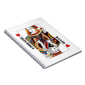 女王 + カードカップルジャーナルを遊ぶハートの王 ノートブック (右側)