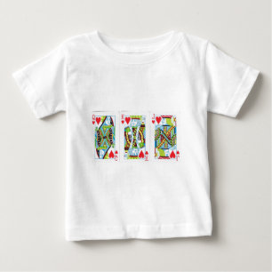 女王，王，ハート ベビーTシャツ