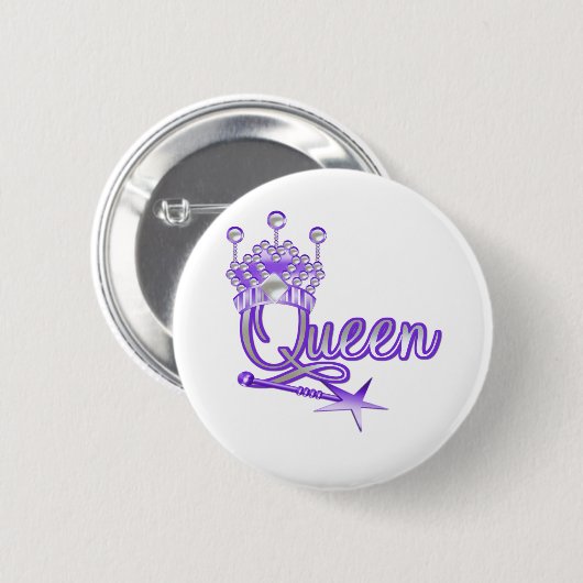 女王 缶バッジ (正面&裏面)