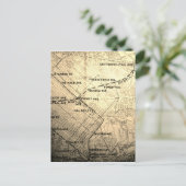 女王、NYCのヴィンテージの地図 ポストカード (スタンド正面)