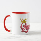 女王Bのピンクおよび黒いマグ マグカップ (左)