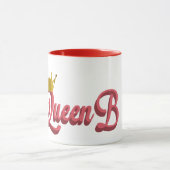 女王Bのピンクおよび黒いマグ マグカップ (中央)