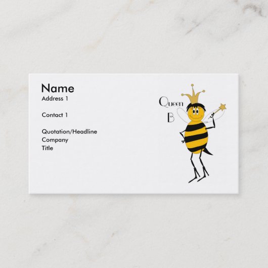 女王Bのプロフィールカード 名刺 (正面)