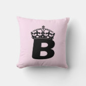 女王Bの黒いロゴ クッション (正面)