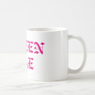 女王BAEのコーヒー・マグの皇族(ピンクのフォント) コーヒーマグカップ